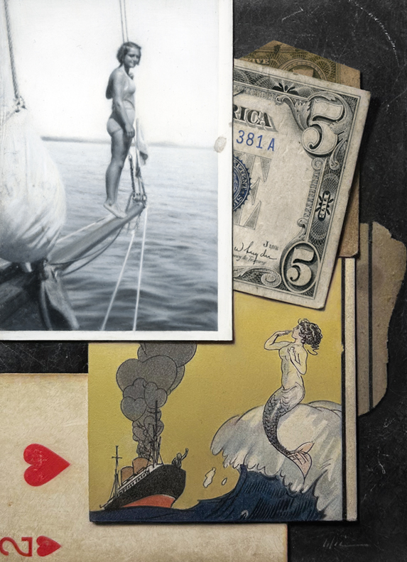 Mermaid, 7×15”, Oil